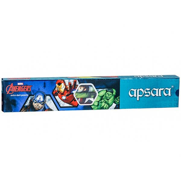 Apsara Marvel Avengers Extra Dark Pencils 172 mm with Sharpener & Eraser 101018003 Pack Of 10