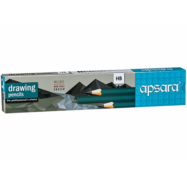 Apsara HB Drawing Pencils Includes Eraser 101200004 Pack Of 10