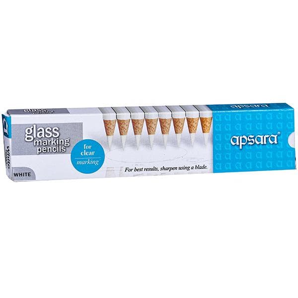 Apsara White Glass Marking Pencils 172 mm 101220001 Pack Of 10