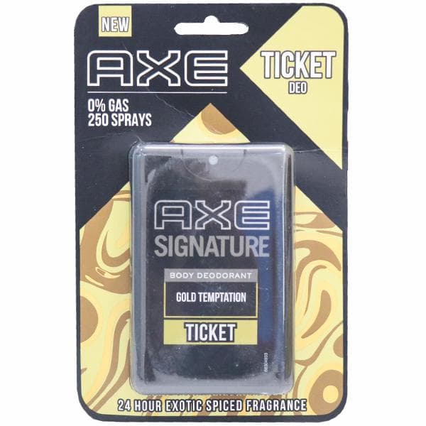 Axe Signature Gold Temptation Exotic Spiced Fragrance Body Deodorant Ticket 24 Hour 17 ml