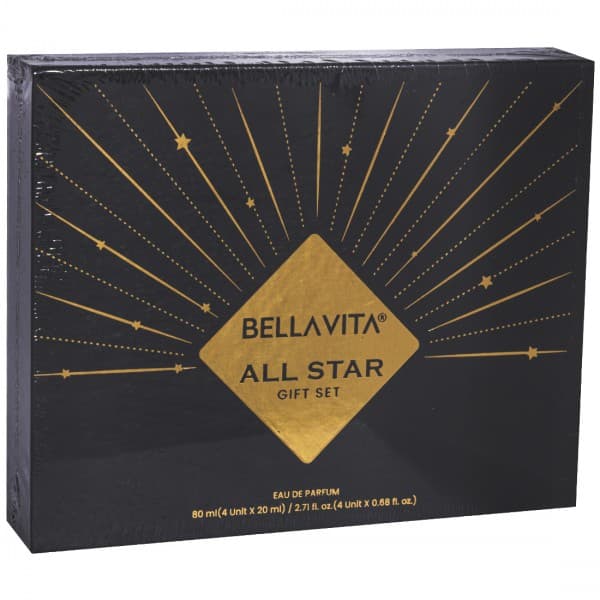 Bellavita All Star Eau De Parfum Gift Set Pack Of 4 x 20 ml