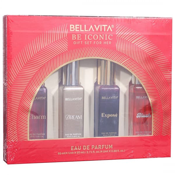 Bellavita Be Iconic Eau De Parfum Gift Set For Her Pack Of 4 x 20 ml