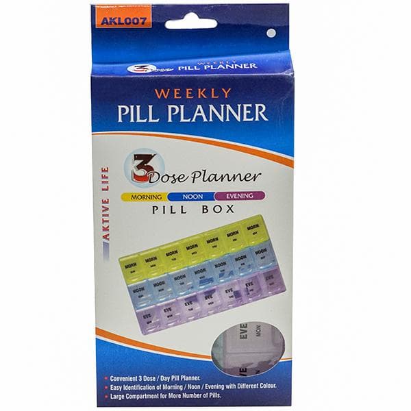 Aktive Life Weekly 3 Dose Pill Planner