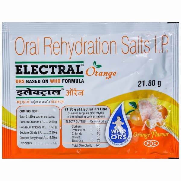 Electral Orange Flavour Sachet 21.8 g