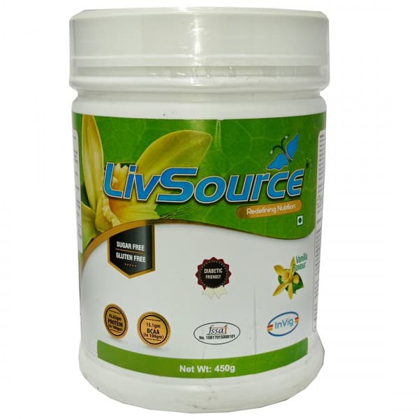 LivSource Vanilla Flavour Sugar Free Powder 450 g