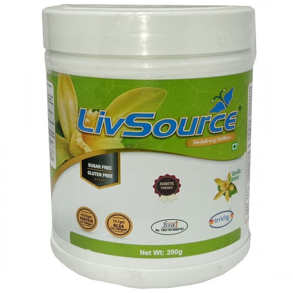 LivSource Vanilla Flavour Sugar Free Powder 200 g