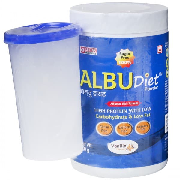 Albu Diet Vanilla Flavour Sugar free Powder (Free Shaker) 400 g