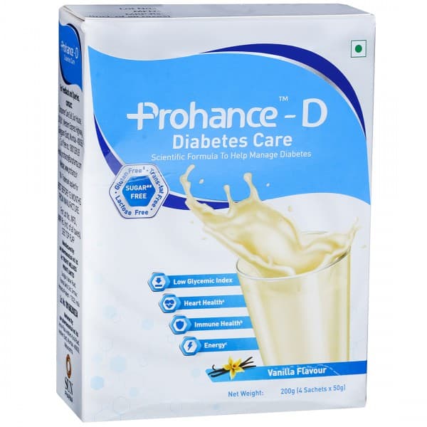 Prohance D (Vanilla Flavour) Sugar Free Powder 200 g (4 Sachets x 50 g)