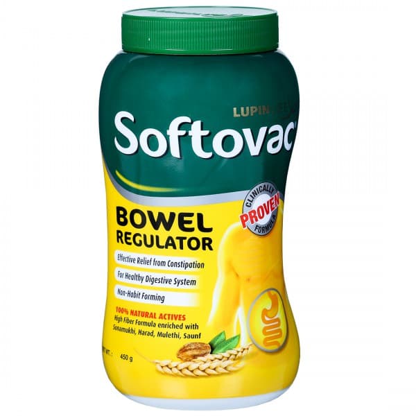 Softovac Bowel Regulator For Effective Relief From Constipation & Irregular Bowel Habits 450 g