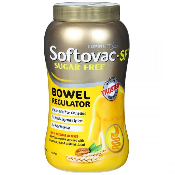 Softovac-SF Bowel Regulator For Effective Relief From Constipation & Irregular Bowel Habits 450 g
