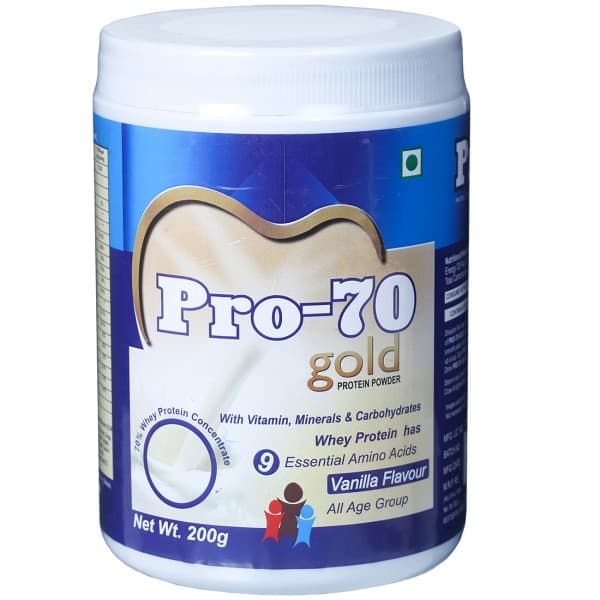 Pro-70 Gold Protein Powder Vanilla Flavour Jar 200 g
