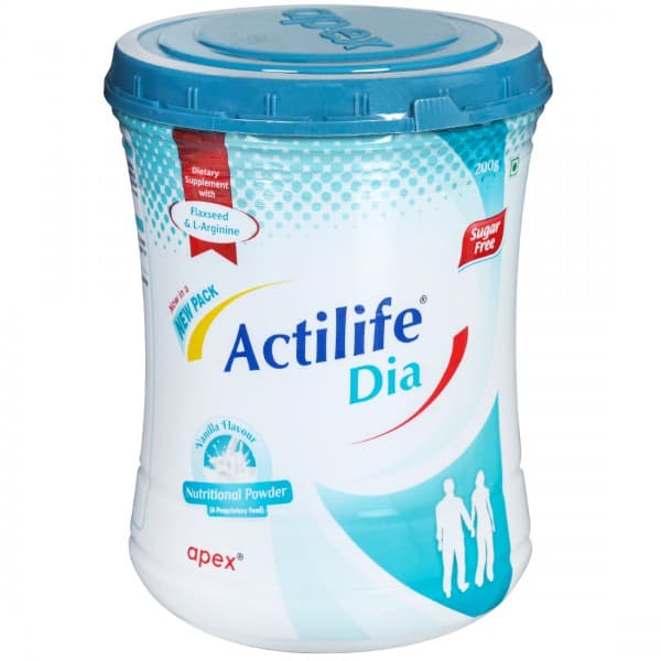 Actilife Dia Vanilla Flavour Sugar Free Powder 200 g