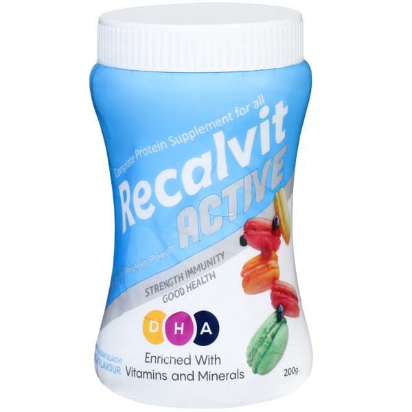 Recalvit Active Sugar Free Kesar Elaichi Flavour Powder 200 g