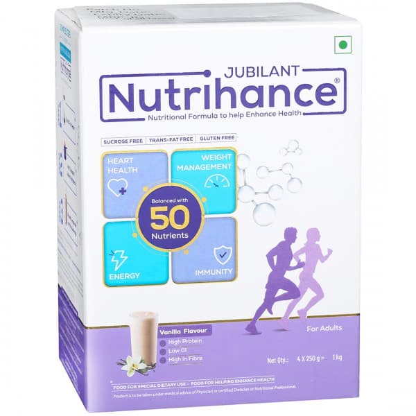 Nutrihance Vanilla Flavour Powder (For Adults) 4 x 250 g