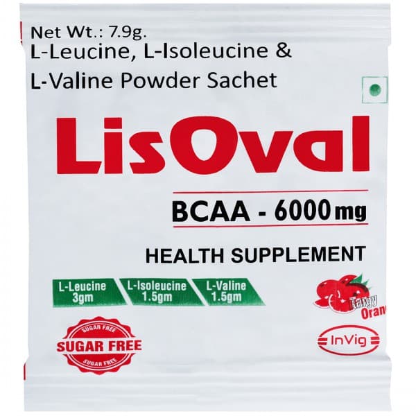 Lisoval BCAA 6000 mg Sugar Free Tangy Orange Sachet 7.9 g