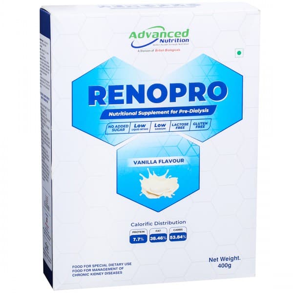 Renopro Nutritional Supplement for Pre-Dialysis Vanilla Flavour (Refill) 400 g