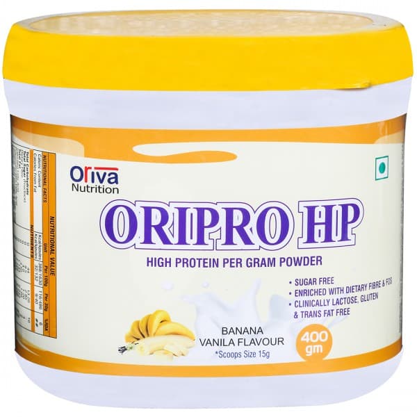 Oripro HP Sugar Free Banana Vanila Flavour Powder 400 g