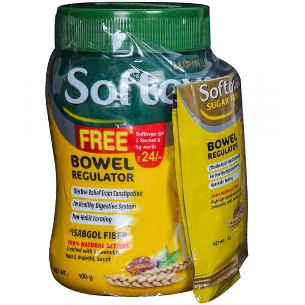 Softovac Bowel Regulator (Free 2 X Softovac SF Sachet 5 g) 100 g