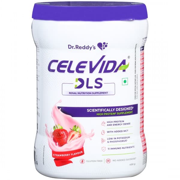 Celevida DLS Strawberry Flavour Powder Jar 400 g