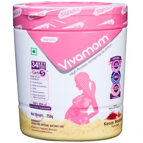 Vivamom Kesar Badam Flavour Powder Jar 250 g
