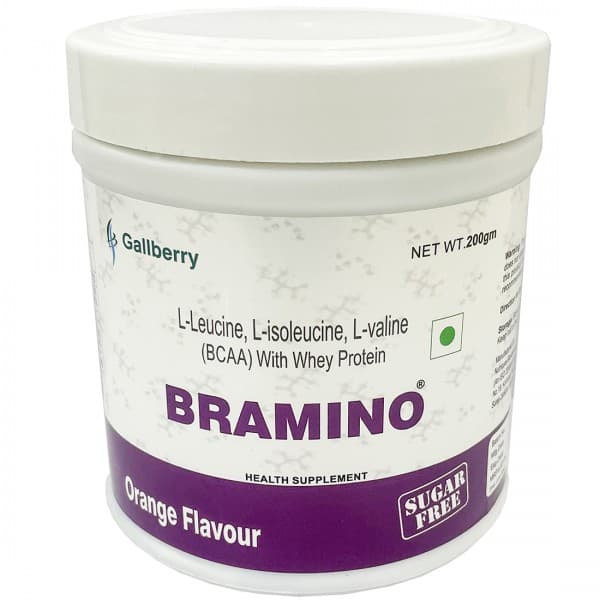 Bramino Sugar Free Orange Flavour Powder Jar 200 g