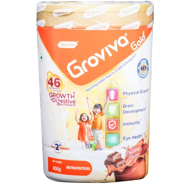 Groviva Gold 2+ Years Chocolate Flavour Powder Jar 400 g