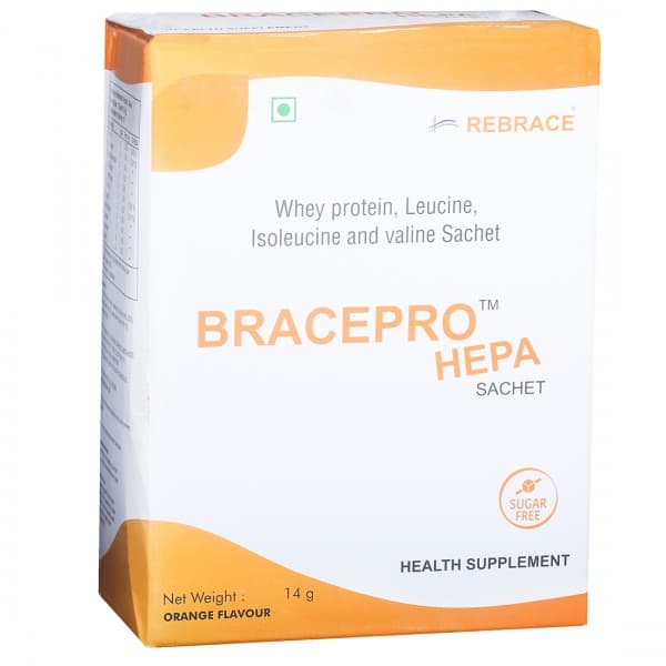 Bracepro Hepa Sugar Free Orange Flavour Sachet 14 g