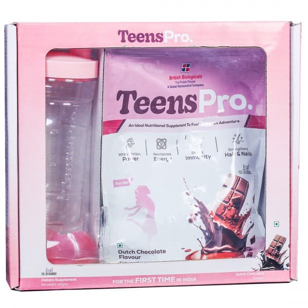 Teenspro Dutch Chocolate Flavour Powder Pouch (Free Shaker) 400 g