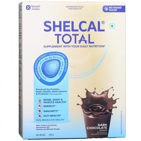 Shelcal Total Dark Chocolate Flavour Powder Refill 200 g