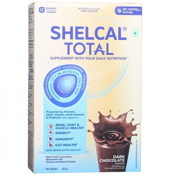 Shelcal Total Dark Chocolate Flavour Powder Refill 400 g