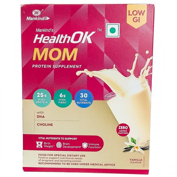 Mankind's Health Ok Mom Vanilla Flavour Protein Supplement Refill 200 g