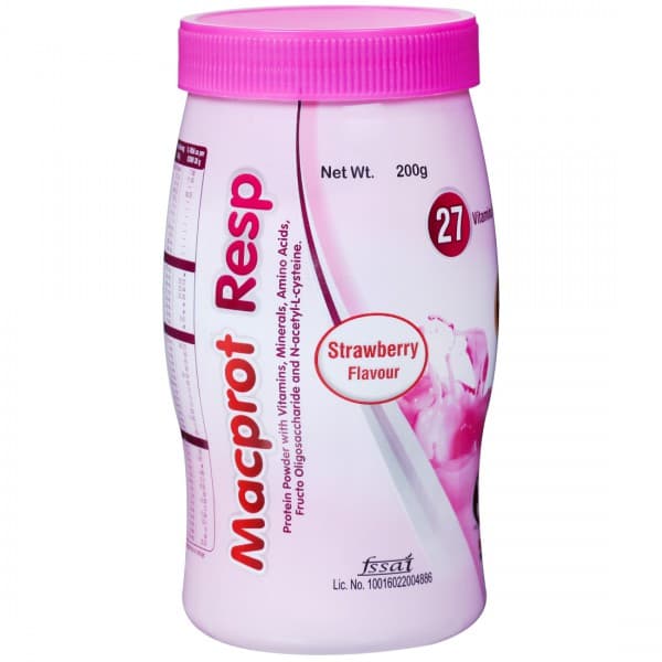 Macprot Resp Strawberry Flavour Powder 200 g