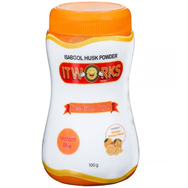 Itworks Isabgol Husk Sugar Free Orange Flavour Powder 100 g