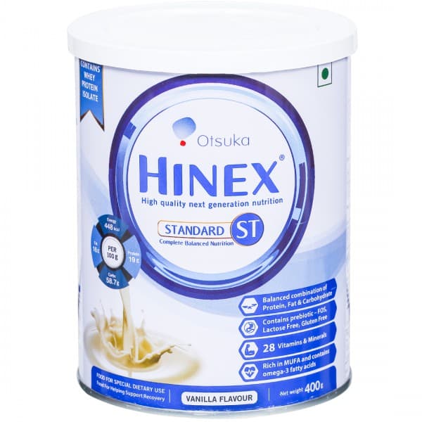 Hinex ST (Vanilla Flavour) Protein Powder (Tin) 400 g
