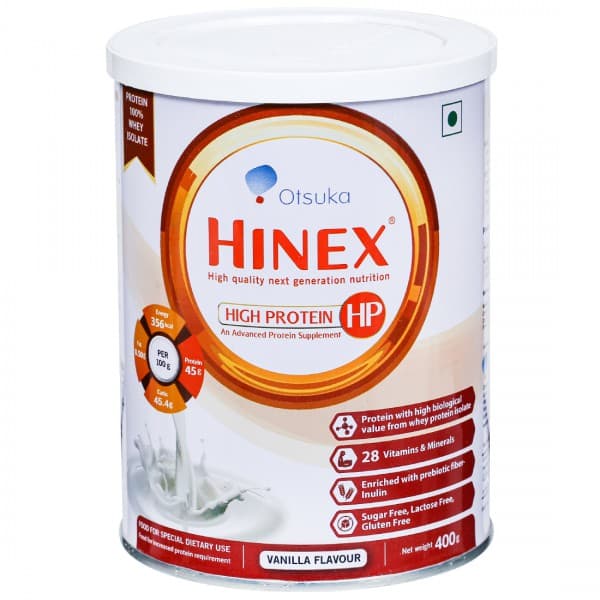 Hinex HP (Vanilla Flavour) Protein Powder (Tin) 400 g