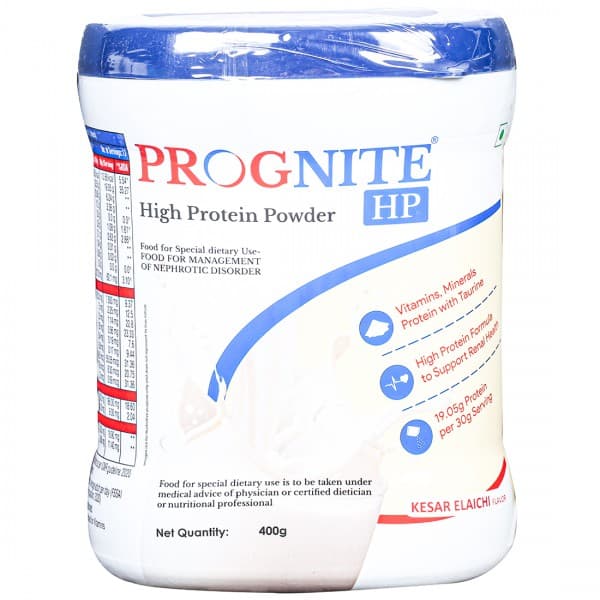 Prognite HP Kesar Elaichi Flavor High Protein Powder Jar 400 g
