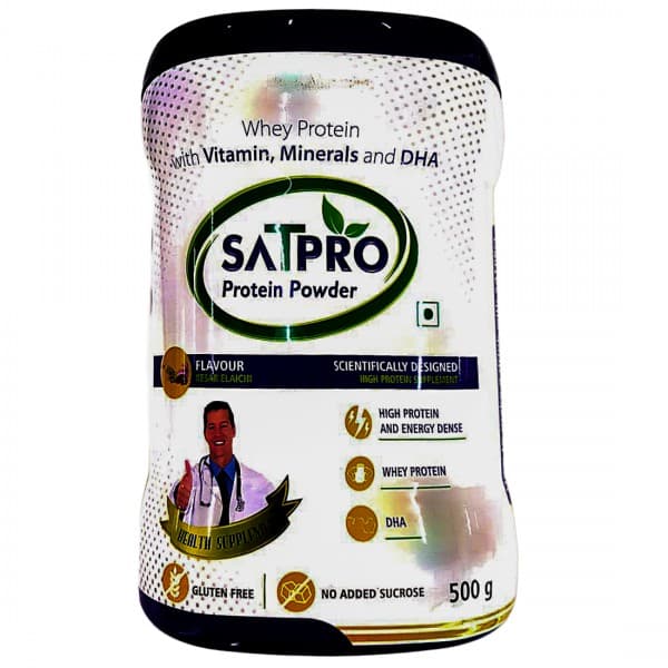 Satpro Kesar Elaichi Flavour Protein Powder Jar 500 g