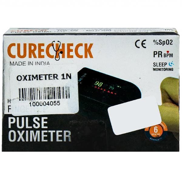 Pulse Oximeter Curecheck High Impact Fingertip Model No CC202 Device