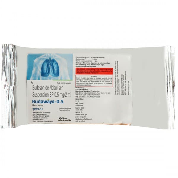 Budaways 0.5 mg Respules 2 ml (5 Respule)