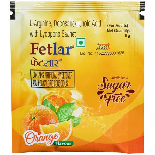 Fetlar Sugar Free Orange Flavour Sachet 6 g