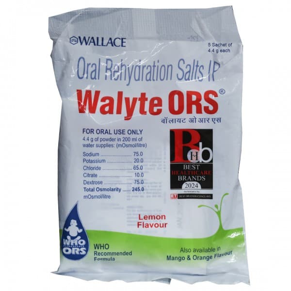Walyte ORS Lemon Flavour Powder 5 x 4.4 g