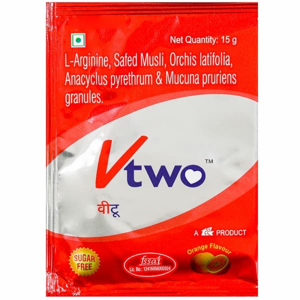 Vtwo (Orange Flavour) Sugar Free Sachets 15 g