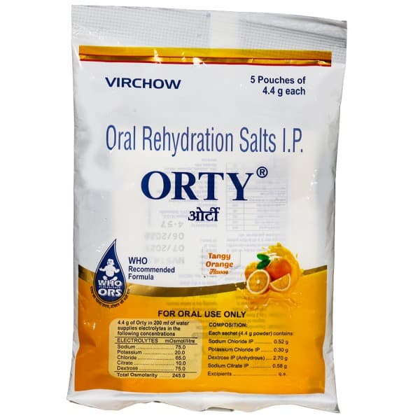 Orty Tangy Orange Flavor Sachet 5 x 4.4 g