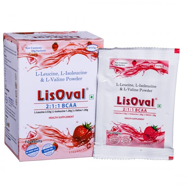 Lisoval 2:1:1 BCAA Strawberry Flavor Sachet 10 g
