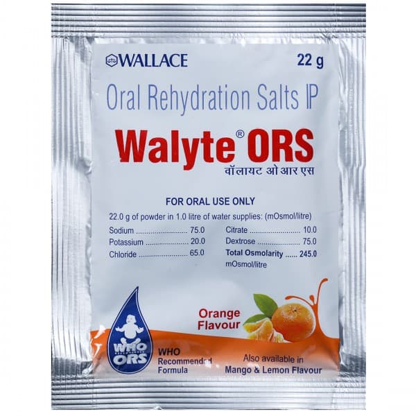 Walyte ORS Orange Flavour Powder 22 g