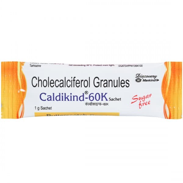 Caldikind 60K Butterscotch Flavour Sugar Free Sachet 1 g
