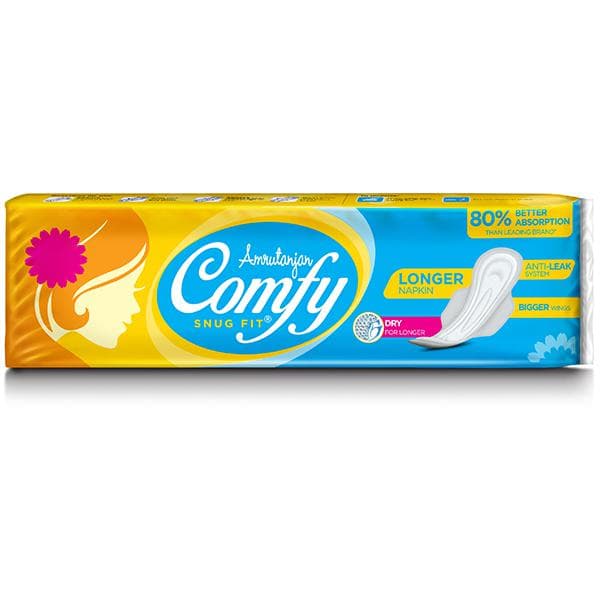 Amrutanjan Comfy Snug Fit Dry Regular Sanitary Pads Pack Of 6
