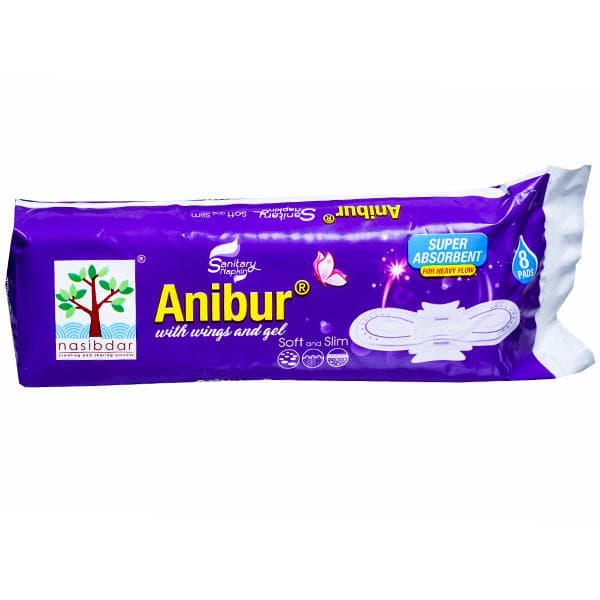 Anibur Soft and Slim Sanitary Napkin Pack Of 8