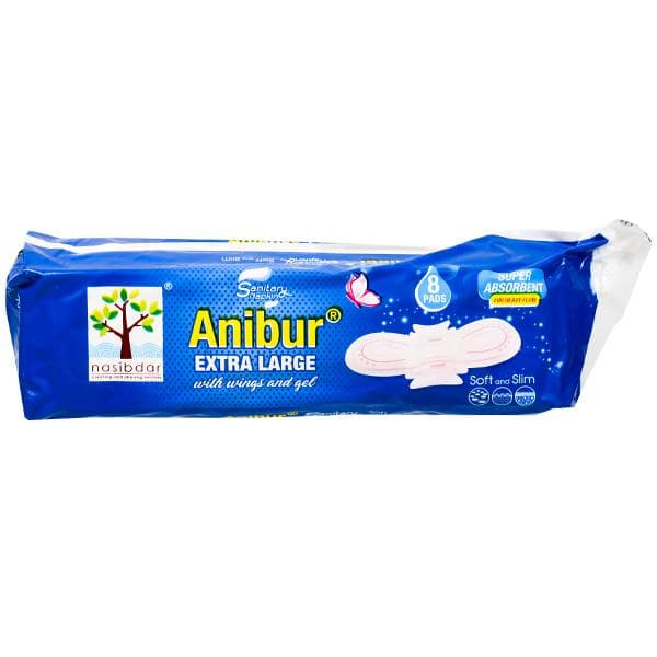Anibur Soft and Slim Sanitary Napkin Extra Large Pack Of 8