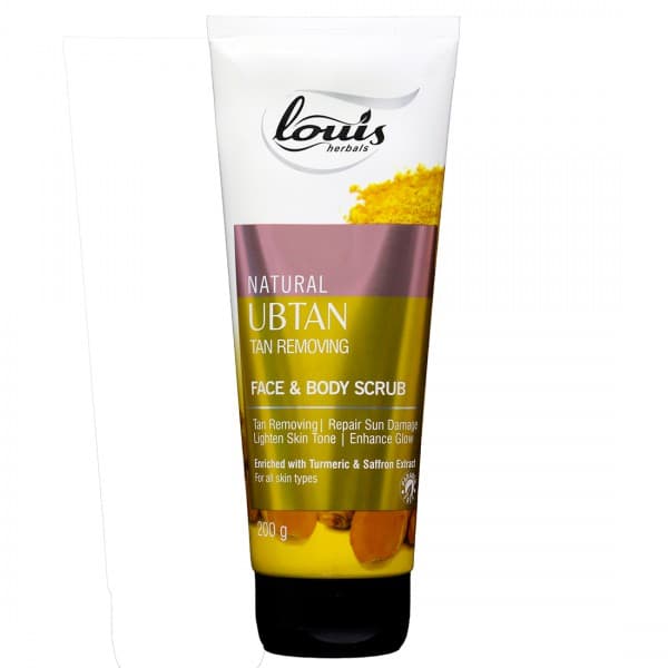 Louis Herbals Natural Ubtan Tan Removing Face & Body Scrub 200 g